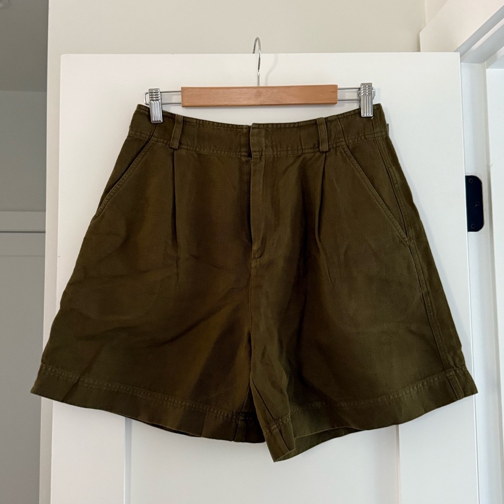 Apiece Apart Olive Green Shorts